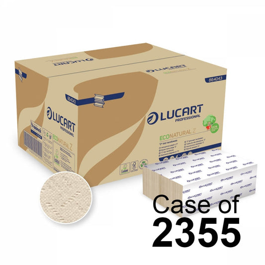 Eco Lucart Z-fold 2ply - Havana 22.5cm x 24cm (864043) - 1 box of 3000 - Paperline