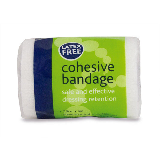 Cohesive Bandage - Latex Free White 7.5cm x 4m - Reliance