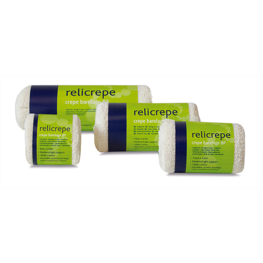 Relicrepe Bandage BP White 15cm x 4.5m - Reliance