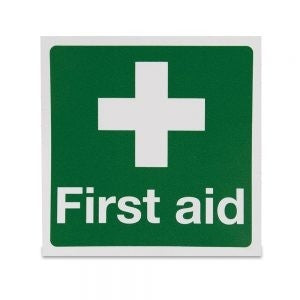 White cross and first aid box - Vinyl - Reliance