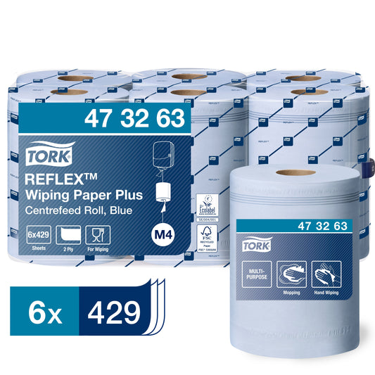 Tork 7.5" Centrefeed Reflex Refill Blue Paper - 2ply 150 m x 194 mm