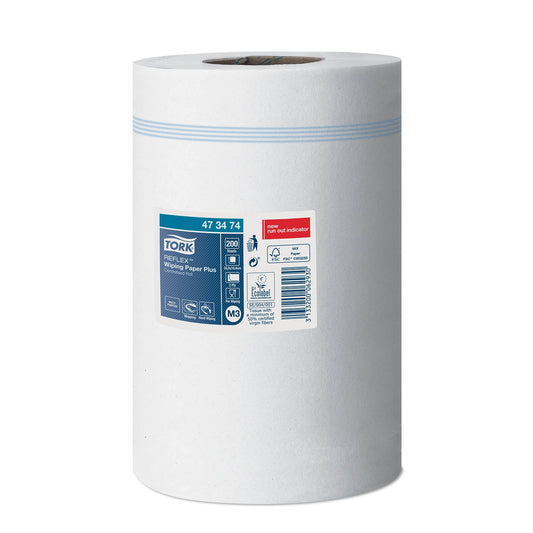Tork Reflex Centrefeed Roll White 2ply - 473474 - Case of 9 Rolls - 19.4cm x 67m - Tork