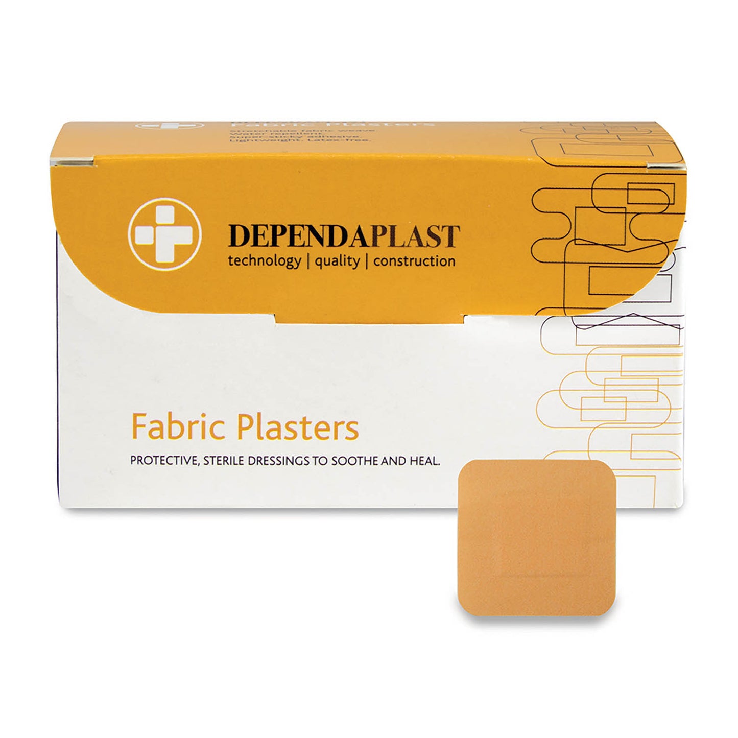 Dependaplast Fabric Plasters - 4cm x 4cm x 100 -