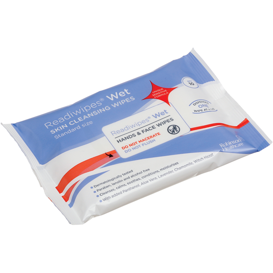 Readiwipes Wet Hands & Face Wipes Pack of 10s Non Maceratable - Robinsons