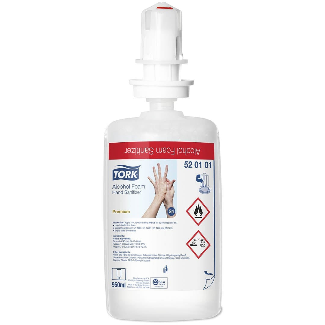 Tork Alcohol Foam Hand Sanitiser 950ml x 6 - Tork