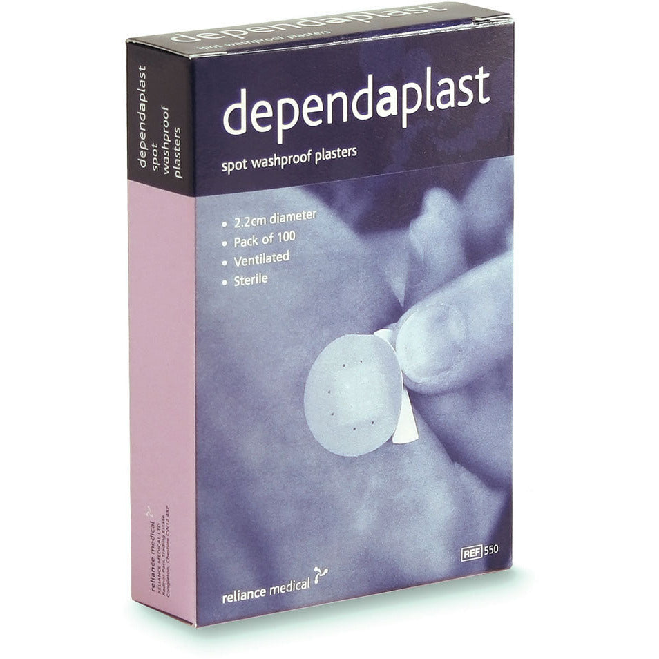 Washproof Spot Plasters 2.5cm x 100 -