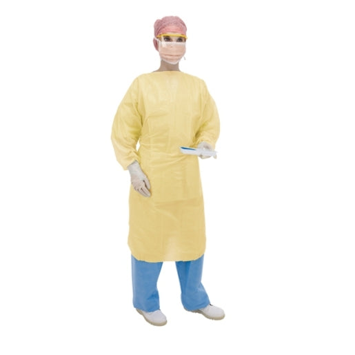 Yellow Thumb Loop Fluid Protection Gowns - Pack Of 20