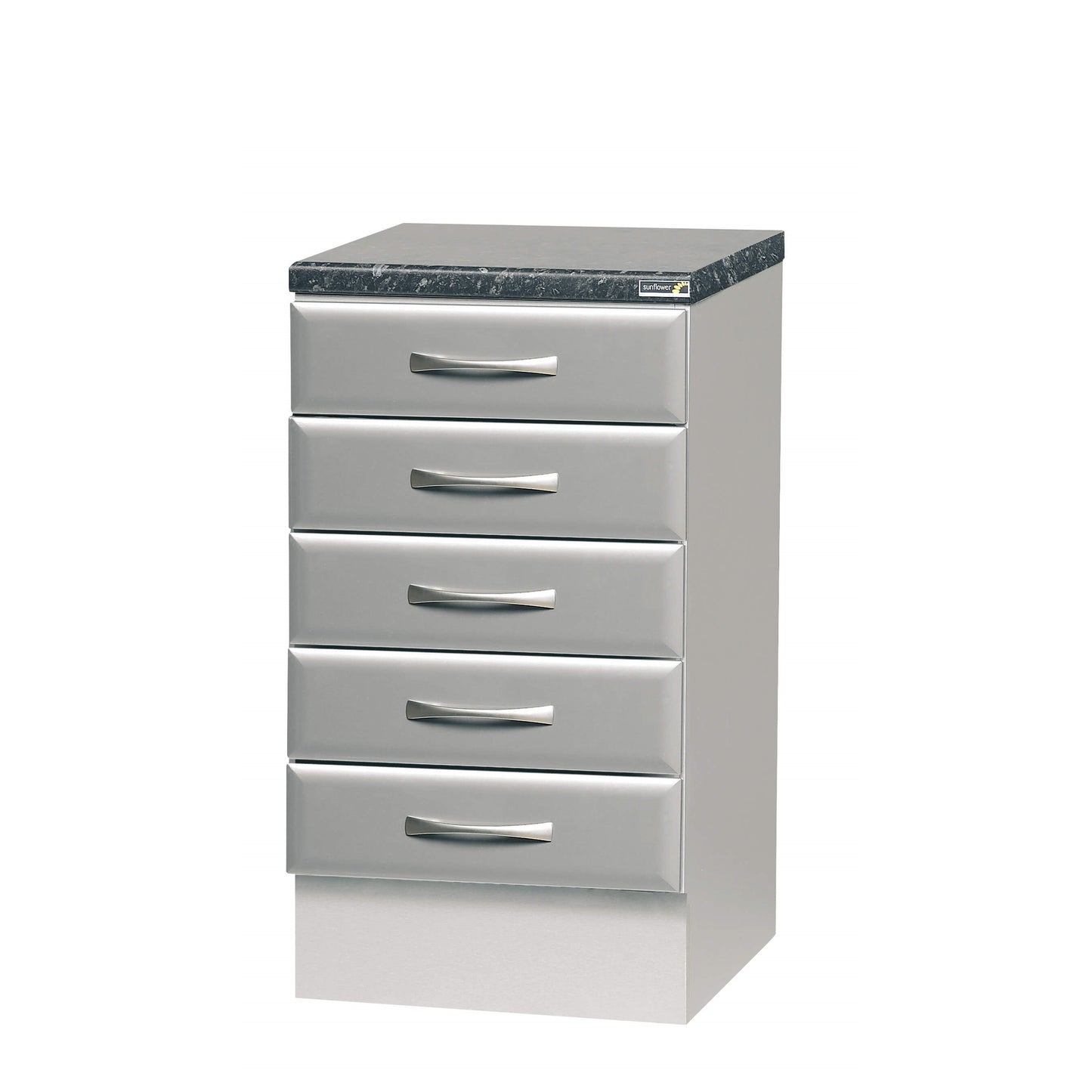 50cm 5 Drawer Pack - Titanium (High Gloss) - Sunflower