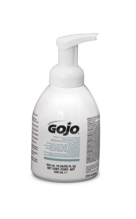 GOJO Mild Foam Handwash Fragrance Free - 535ml Pump Bottle - Gojo