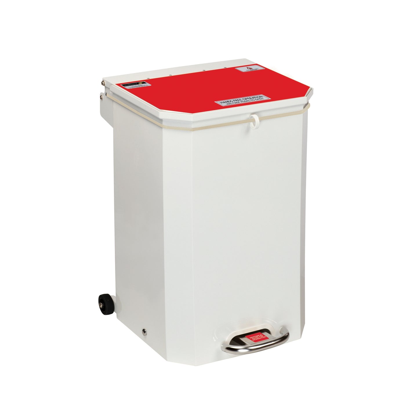 Flame Retardant Hands Free Bin - 50 Litre Red - Sunflower