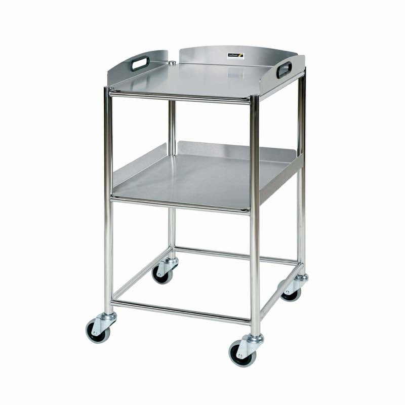 Stainless Steel Surgical Trolley 46x52x86cm (2 x S.Steel Trays) -