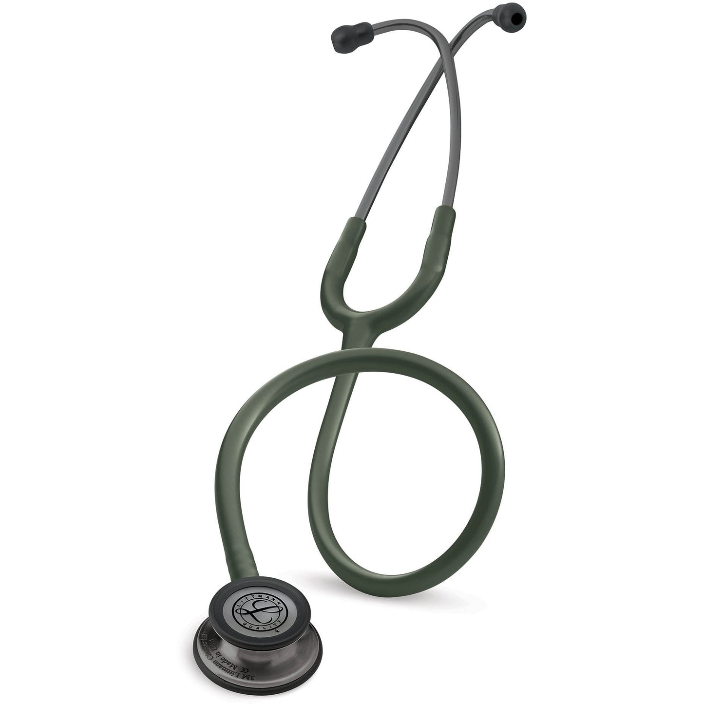 Littmann Classic III Monitoring Stethoscope: Dark Olive and Smoke Finish 5812