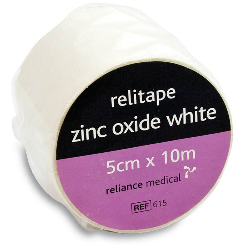 Relitape Zinc Oxide Tape - 5cm x 10m - White -