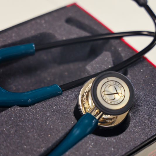 Littmann Cardiology IV Diagnostic Stethoscope: Champagne & Caribbean Blue 6190 - Littmann Stethoscopes