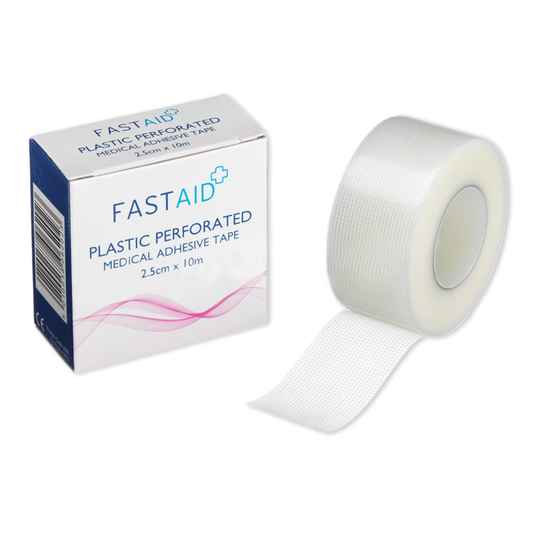 Fast Aid Plastic Perforated Tape - 2.5cm x 10m x 12