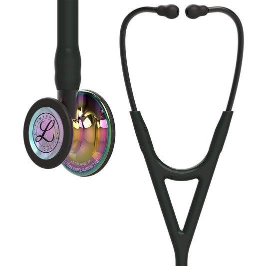 Littmann Cardiology IV Diagnostic Stethoscope: High Polish Rainbow & Black - Smoke Stem 6240 - Littmann Stethoscopes