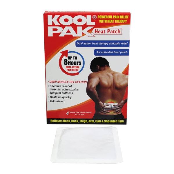 Heat Patch 13 x 9.5cm - Pack of 4 - Koolpak