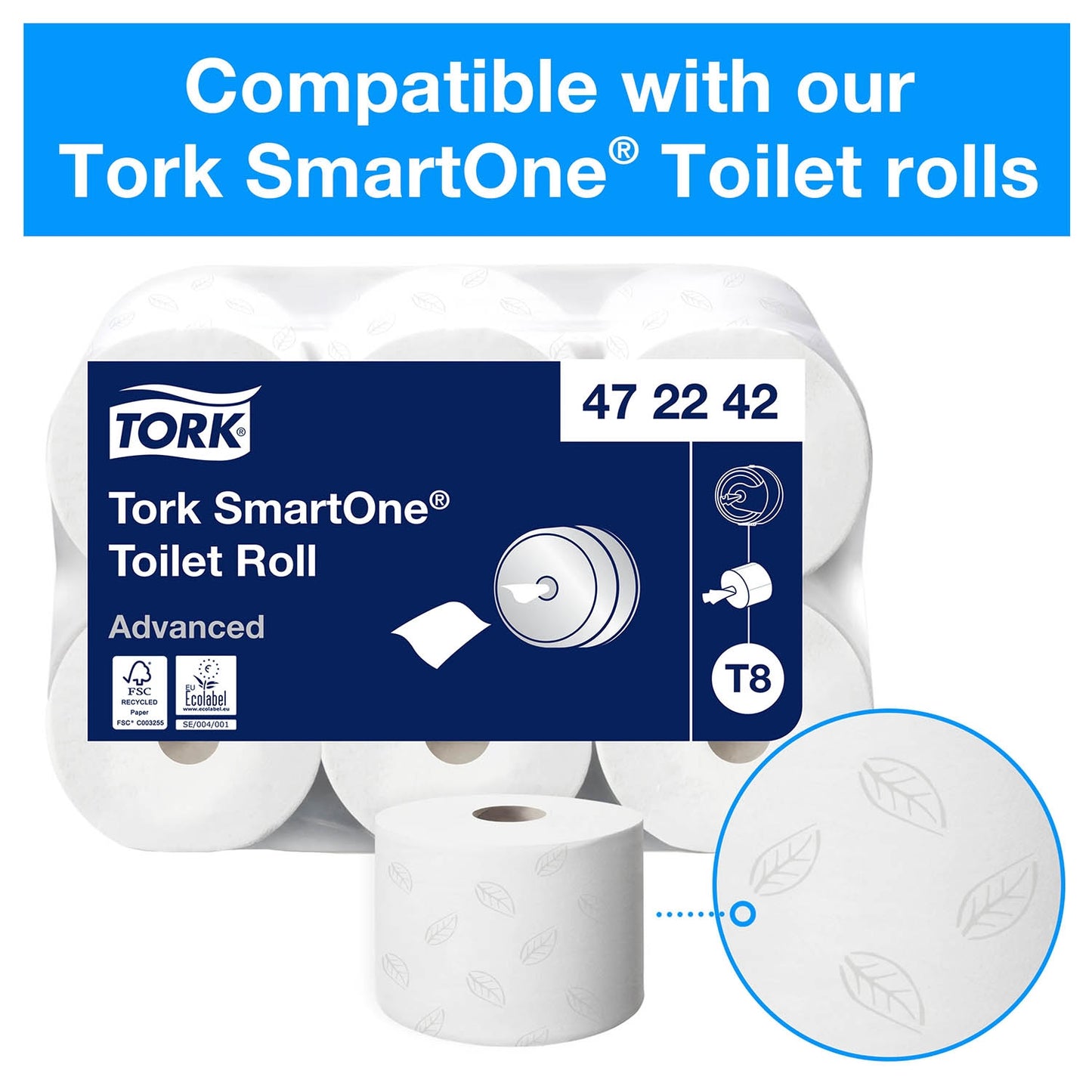 Tork SmartOne Toilet Roll Dispenser - 680000 - Tork