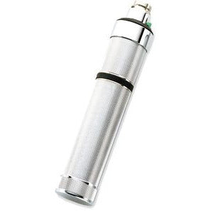 Welch Allyn 3.5V Convertible rechargable silver metal handle displayed against a white background.