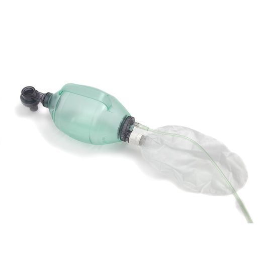 Paediatric BVM resus system, 550ml bag with pressure relief valve(40cm H20)s3 mask - Single