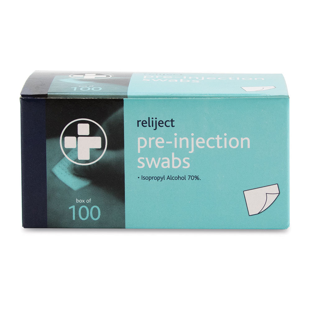 Reliject Pre-Injection Wipe Box of 100 - Reliance