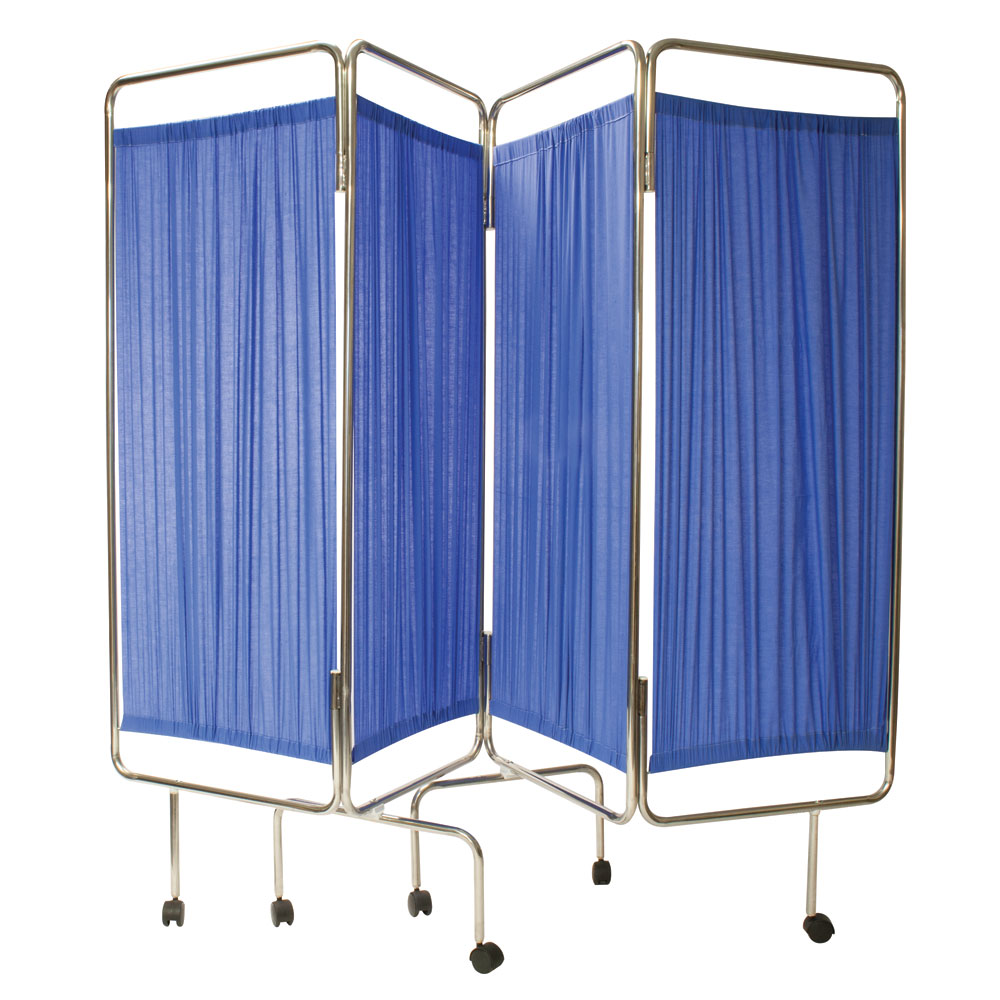 Reliance Medical Screen - Four fold including curtain - Reliance