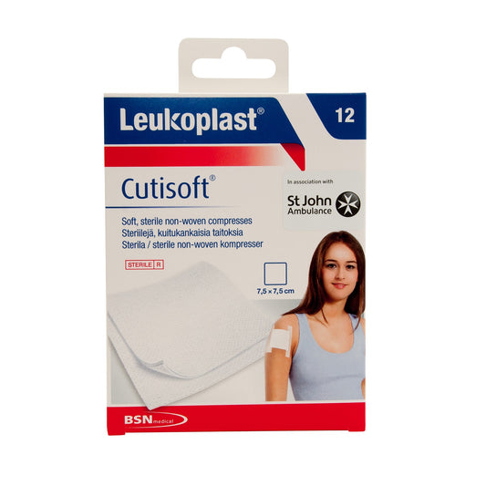 Leukoplast Cutisoft - 12pcs 7.5cm x 7.5cm