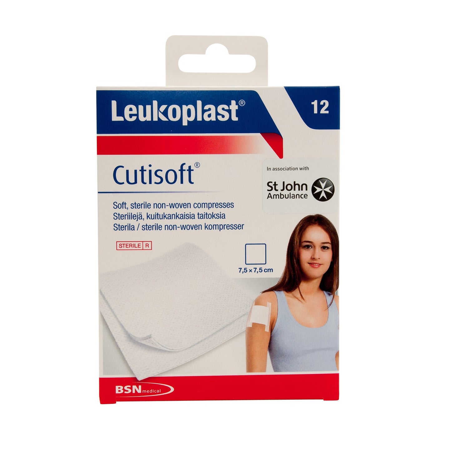 Leukoplast Cutisoft - 12pcs 7.5cm x 7.5cm - BSN