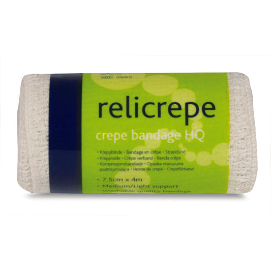Relicrepe Bandage HQ White 7.5cm x 4 m - Reliance