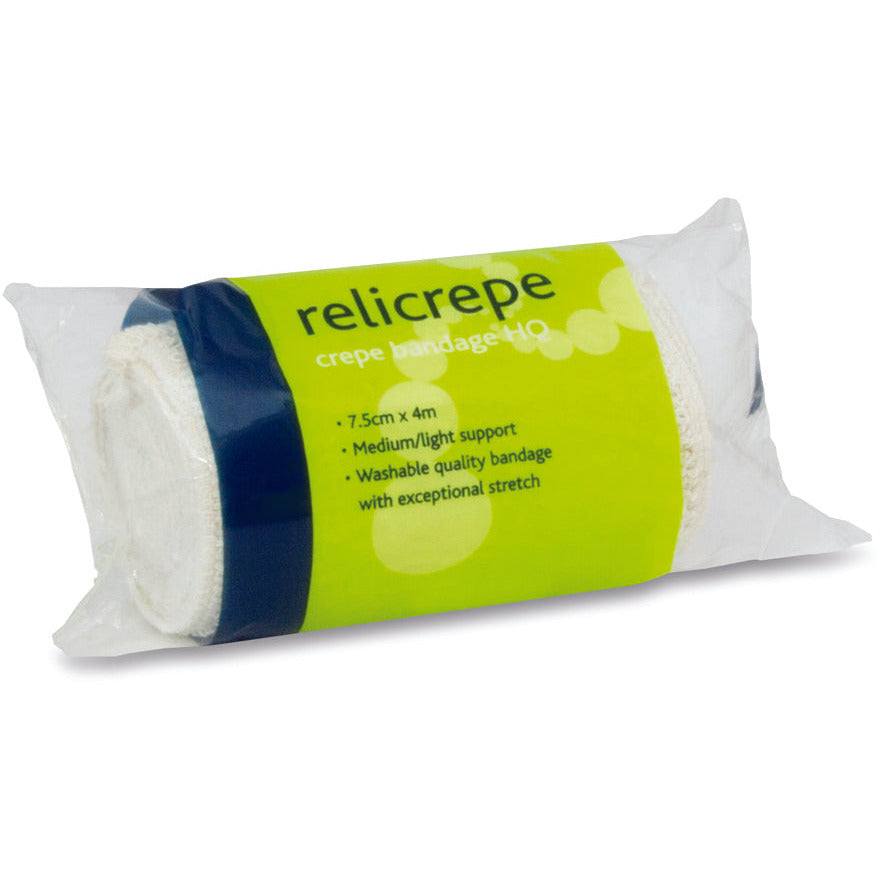 Relicrepe Bandage HQ White 7.5cm x 4 m - Reliance