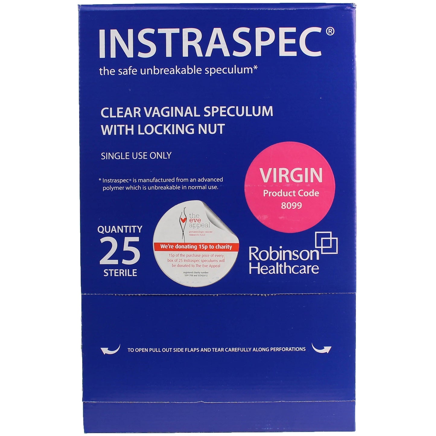 Instraspec Virgin Plastic Vaginal Speculum x 25