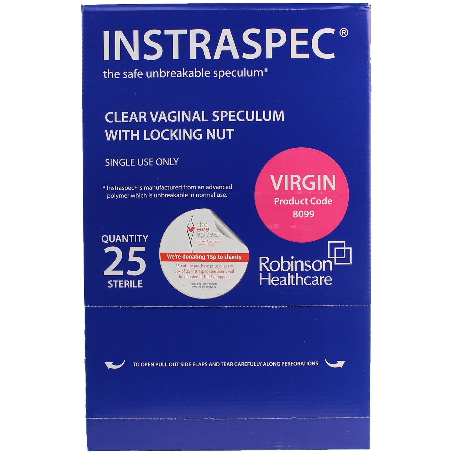 Instraspec Virgin Plastic Vaginal Speculum x 25 -