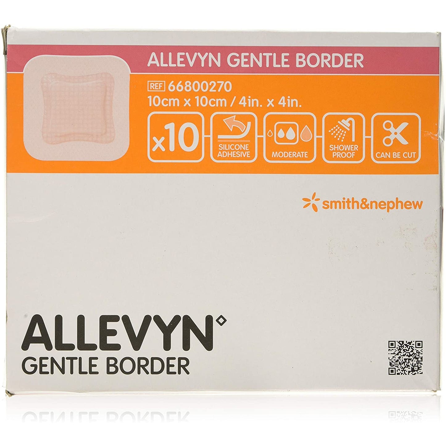 Allevyn Gentle Border 10 x 20cm - Pack of 10 - Axis Medical