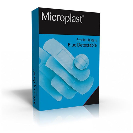 Microplast Blue Detectable Assorted Plasters (Box 40)