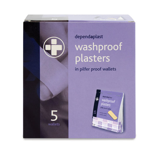 Dependaplast washproof pilfer proof plasters