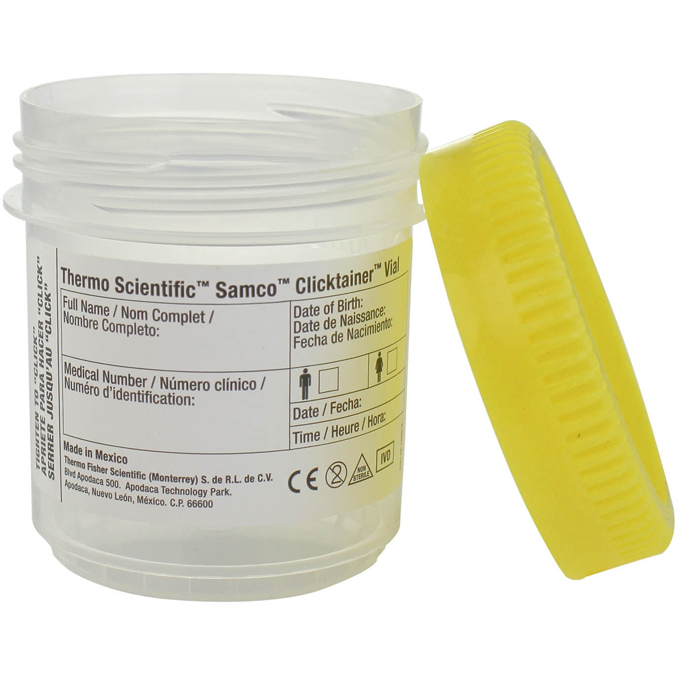 SAMCO 90mL/53mm diameter clicktainer specimen - single - ThermoFisher