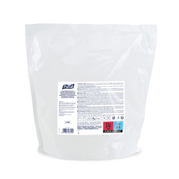 Purell Antimicrobial Wipes Plus - 1200 Count Refill - Purell