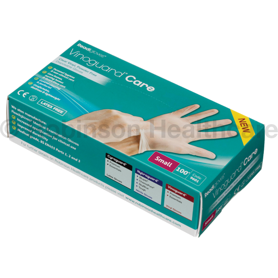 Readiglove Vinoguard Care Non-Clinical Vinyl Gloves - Small - Robinsons