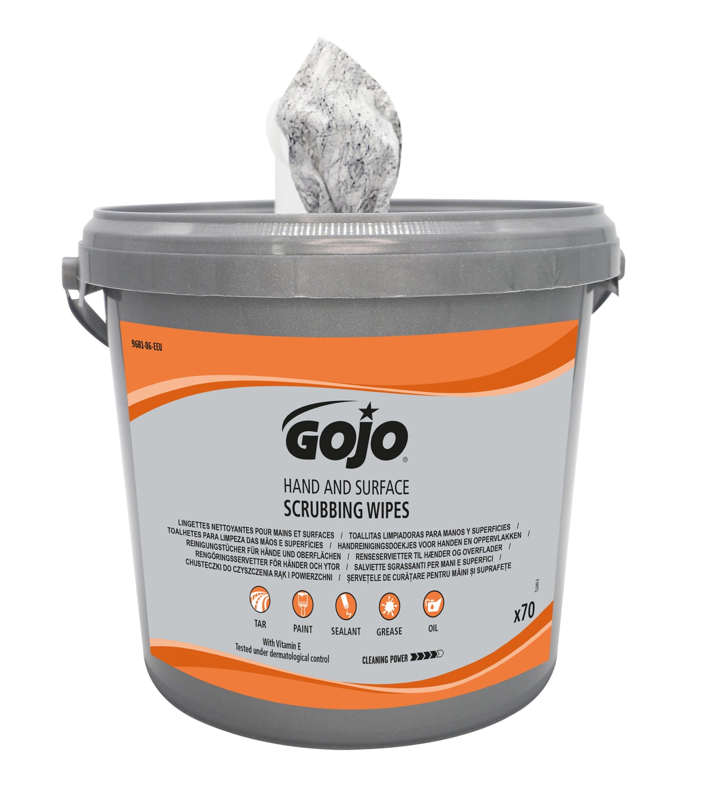 GOJO Hand & Surface Scrubbing Wipes - 70 Wipes - Gojo