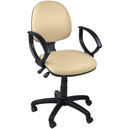Function Operator Chair with Black Base & Vinyl Upholstery -