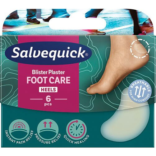 Salvequick Foot Care Blister Plasters, Heels - Safety First Aid