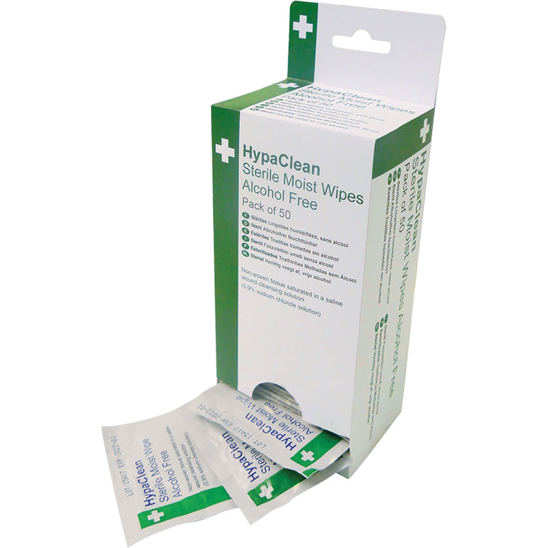 HypaClean Sterile Moist Wipe dispenser - Safety First Aid