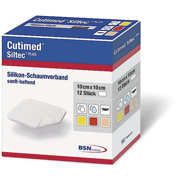 Cutimed Siltec Plus 10cm x 10cm Pack of 10 - BSN