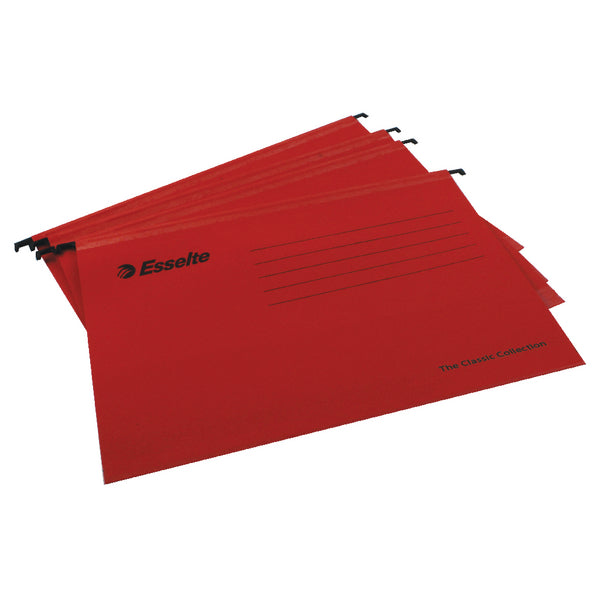 Esselte Classic Suspen File A4 Red Pk25 - Esselte