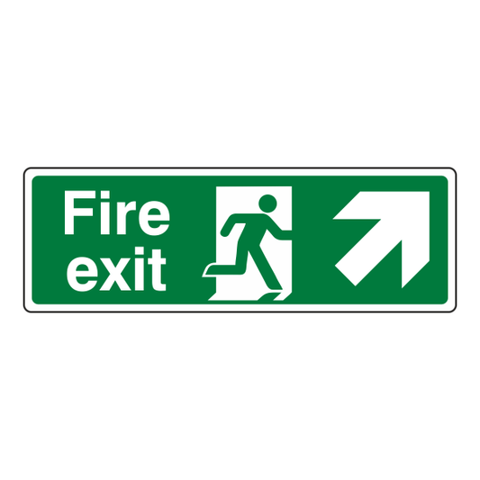 Fire Exit Sign - Arrow Up Right