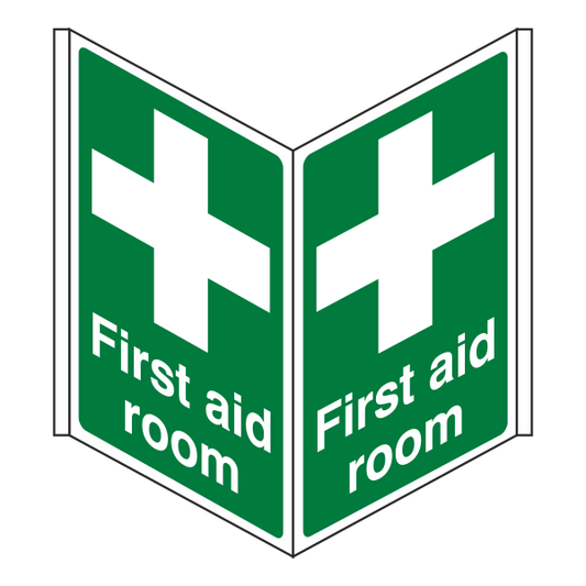 First Aid Room Projecting Sign - 500x300mm - 3mm Correx