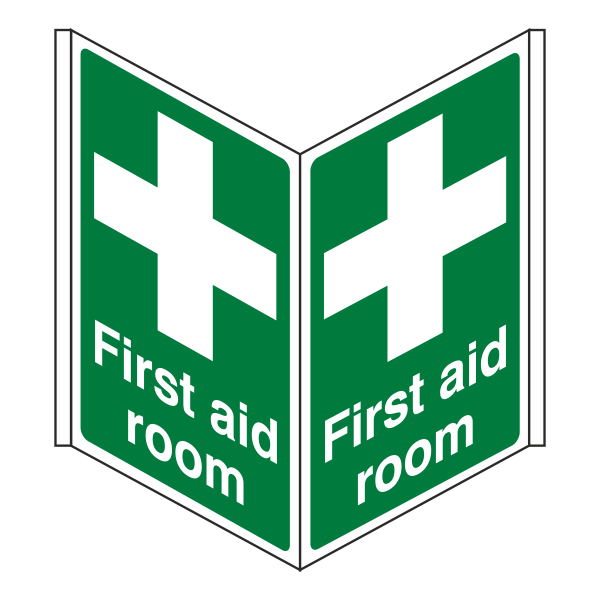 First Aid Room Projecting Sign - 500x300mm - 3mm Correx
