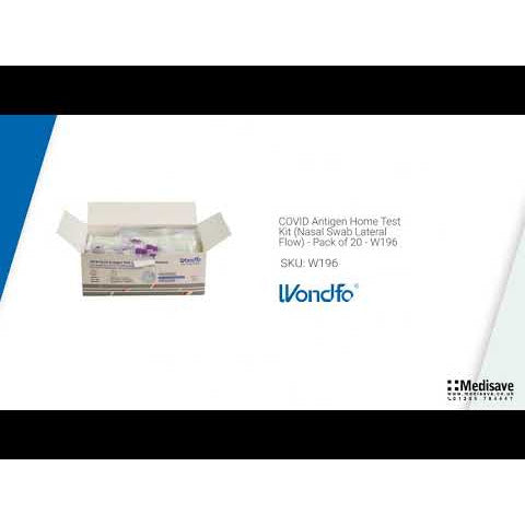 COVID-19 Antigen Home Test Kit (Nasal Swab Lateral Flow) - Pack of 20 - Wondfo