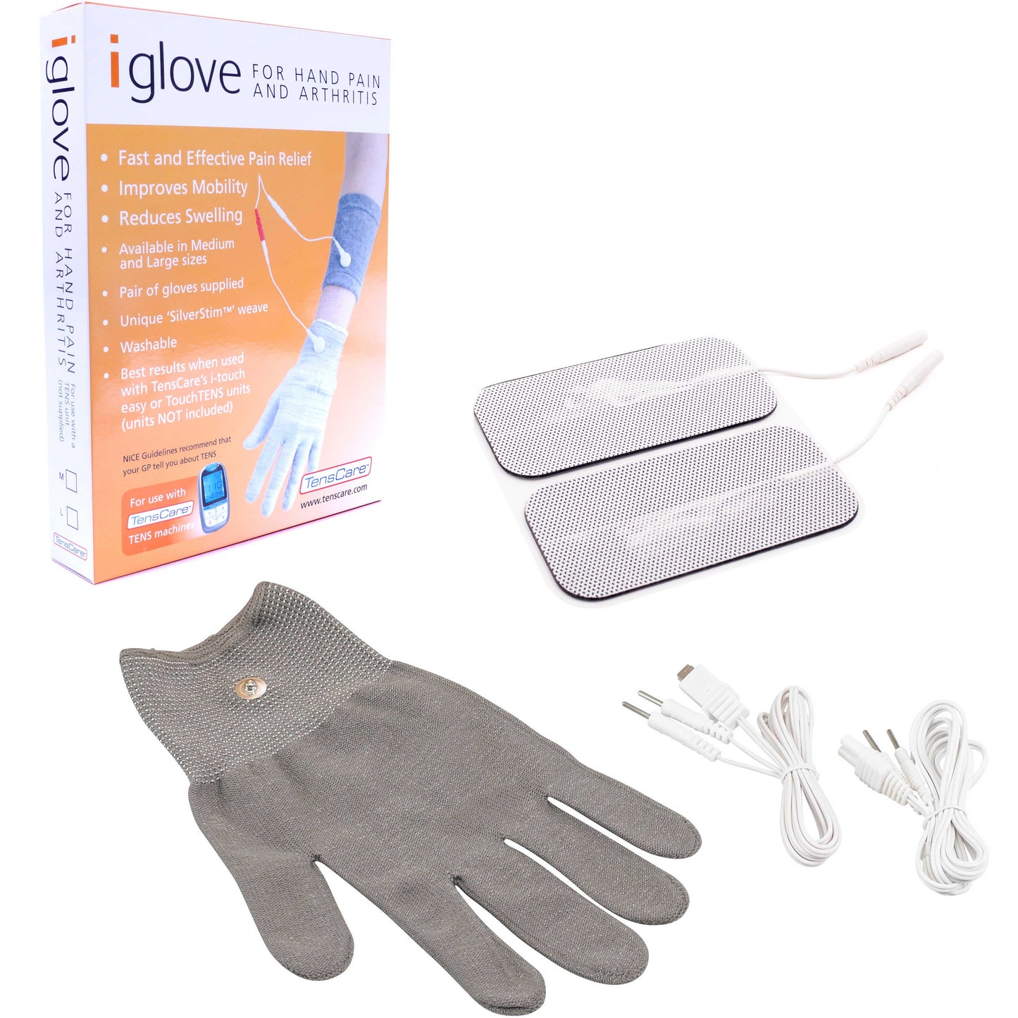 Glove electrode (Pair ) - For use with TENS - Tenscare