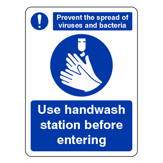 Use Handwash Station Before Entering Sign